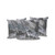 Set of Three Silver And Black Deer Indoor Outdoor Throw Pillow