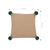 Ribbed Knit Pillowcase with PomPoms Warm Beige