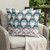 Set of Two Green And Pink Floral Indoor Outdoor Throw Pillow