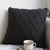 Charcoal Grey Cable Knit Pillow Covers Soft Decorative Cushion Cases for Sofa, BedHome Dcor