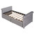 Gray Tufted Faux Leather Upholstered Twin Day Bed