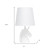 16" White Novelty Table Lamp With White Drum Shade
