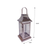 Silver Metal Frame and Glass Candle Holder Lantern 