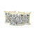 Set of Three White Yellow And Gray Peacock Indoor Outdoor Throw Pillow
