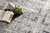 13' Ivory and Gray Geometric Distressed Runner Rug