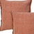 Set of Two 20" Brown Cotton Throw Pillows with Fringe