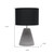 14" Gray Concrete Novelty Table Lamp With Black Drum Shade