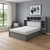 Gray Wood Full Bed Frame With Trundle