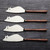 Hammered Copper Stainless Steel Four Piece Hand Forged Cheese Knife
