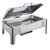 L Rectangular Stainless Steel Soup Warmer Roll Top Chafer Chafing Dish with Glass Visual Window Lid