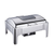 L Rectangular Stainless Steel Soup Warmer Roll Top Chafer Chafing Dish with Glass Visual Window Lid