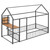 Black Metal Twin House Bed With USB