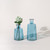 Set of Two Blue Round Glass Table Vase