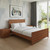 Brown Shiplap Texture Solid Wood Queen Bed Frame With Drawers