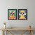 Set Of Two Whimsy Dog II Black Framed Wall Art