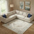 9' X 12' Ivory And Blue Geometric Area Rug