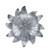 27" X 27" Gray and Off White Galvanized Metal Flower Hanging Dimensional Sculpture