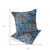 Set of Two Blue And White Elephant Indoor Outdoor Throw Pillow