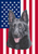 German Shepherd  Black - Best of Breed American Flags House and Garden Size