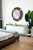 Capri Solid Wood Openwork Round Dresser Mirror