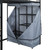 Black Four Poster Wood Twin Loft Bed With Desk And Shelve