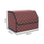 Leather Car Boot Collapsible Foldable Trunk Cargo Organizer Portable Storage Box Coffee/Gold Stitch Medium