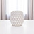 White Ceramic 5 Ounce Geometric Round Distressed Pot Planter
