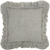 24" Light Gray Pillow With Ruffled Edges