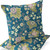 Set of Two Green And Blue Floral Indoor Outdoor Throw Pillow