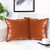 Light Luxury Urban Simulated Leather Wide Edge Throw Pillow