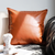 Light Luxury Urban Simulated Leather Wide Edge Throw Pillow