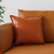 Light Luxury Urban Simulated Leather Wide Edge Throw Pillow