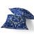 Set of Two Blue Beige And White Botanical Indoor Outdoor Throw Pillow