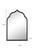 36" Black Arch Metal Framed Standing Mirror