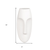 10" White Mod Abstract Face Ceramic Wall Decor