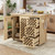 53" Natural Wood Barn Door Rolling Kitchen Island With USB