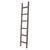 6 Step Rustic Smoky Black Wood Ladder Shelf