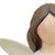 Set of Two White Polyresin Figurine Tabletop Sculpture