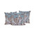 Set of Three Light Blue And Brown Elephant Indoor Outdoor Throw Pillow
