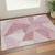 3' X 5' Blush And Ivory Geometric Washable Area Rug With UV Protection