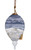 Moonlight Christmas Hand Painted White And Gray Glass Finial Ornament