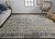 8' X 10' Blue Gray and Tan Wool Abstract Hand Knotted Area Rug