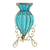 Colo European Glass Floor Home Decor Flower Vase with Metal Stand