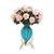 Colo European Glass Floor Home Decor Flower Vase with Metal Stand