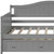 Gray Wood Twin Day Bed With Trundle