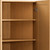31" Brown Wood Corner Corner Accent Cabinet With Two Doors