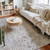 13' Gray and Ivory Oriental Washable Non Skid Runner Rug