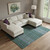 9' X 12' Green Purple And Blue Tribal Washable Area Rug With UV Protection