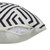 20" Black And White Geometric Recycled Poly Linen Throw Pillow Cover