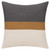 24" Brown And Burnished Brown Striped Cotton Throw Pillow
